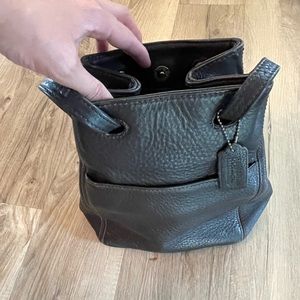 Coach Vintage Drawstring Bag Brown Pebbled Leather Sonoma 4923 Crossbody Bucket